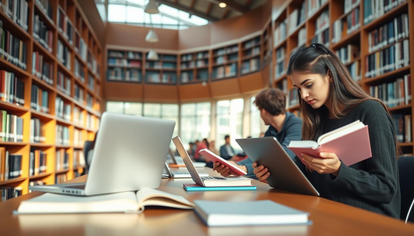 Students working in research laboratory